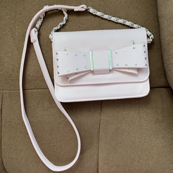 Betsey Johnson Light Pink Bow Shoulder Crossbody Bag Purse Wallet - Picture 4 of 17